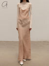 BASERANGE Linen Didin Sling Dress Portugal BAS-DRDY-LI-SU25-STILL BROWN (DRDY-SL-000)